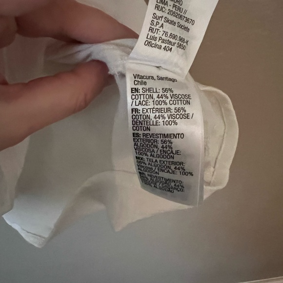 Roxy White Short Sleeve Backless Top - Picture 3 of 4